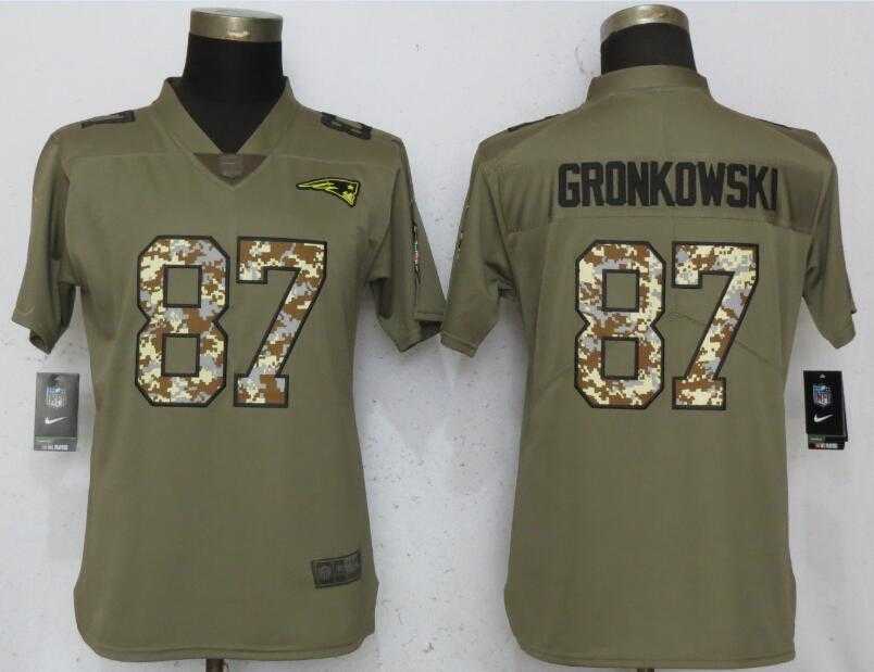 Women Nike Patriots 87 Rob Gronkowski Olive Camo Salute To Service Limited Jersey,We sell and wholesale Women Nike Patriots 87 Rob Gronkowski Olive Camo Salute To Service Limited Jersey on line form chian!
